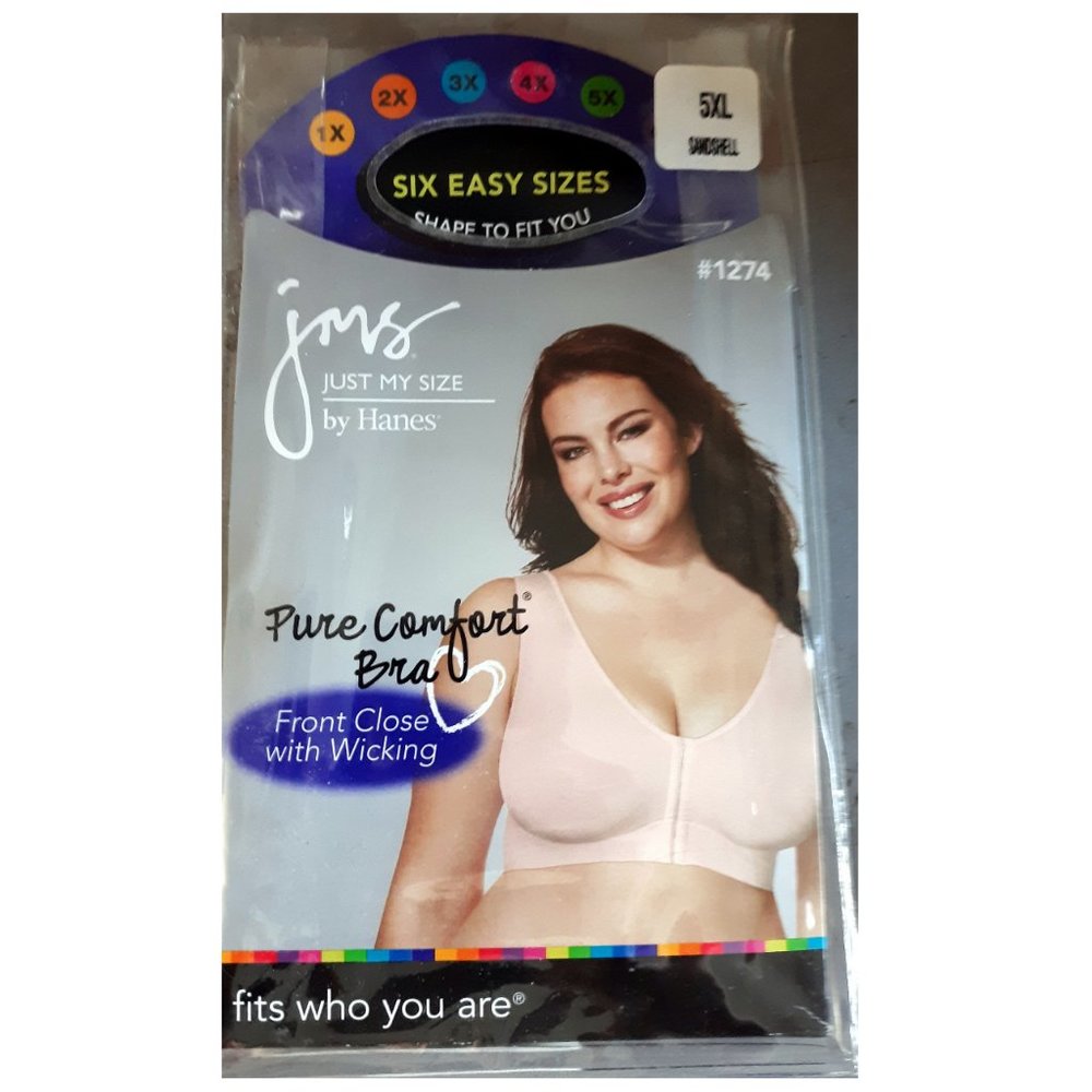 NWT JMS Front Close Pure Comfort Bra Size 5X #1274